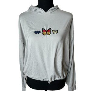 UK2LA Butterfly Embroidered Hooded Long Sleeve Size‎ Small